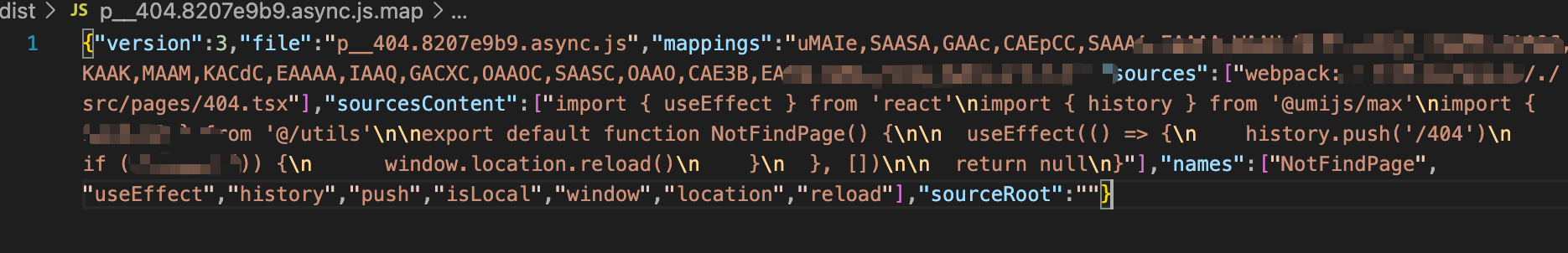 一个.js.map文件